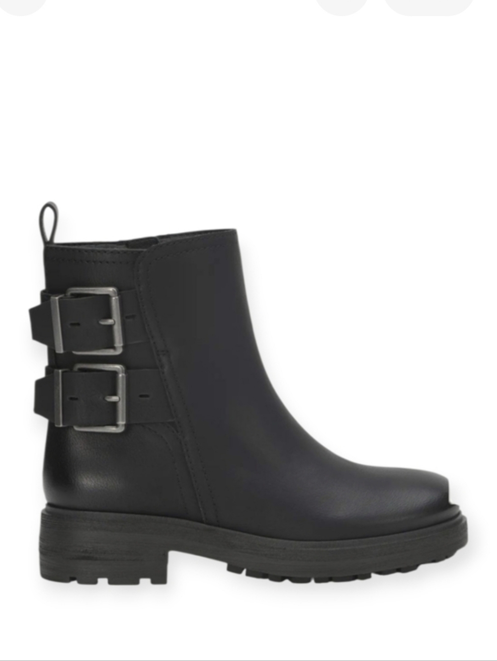 NWOT Lucky Brand Women's Candre Double Buckle Moto Lug Sole Booties